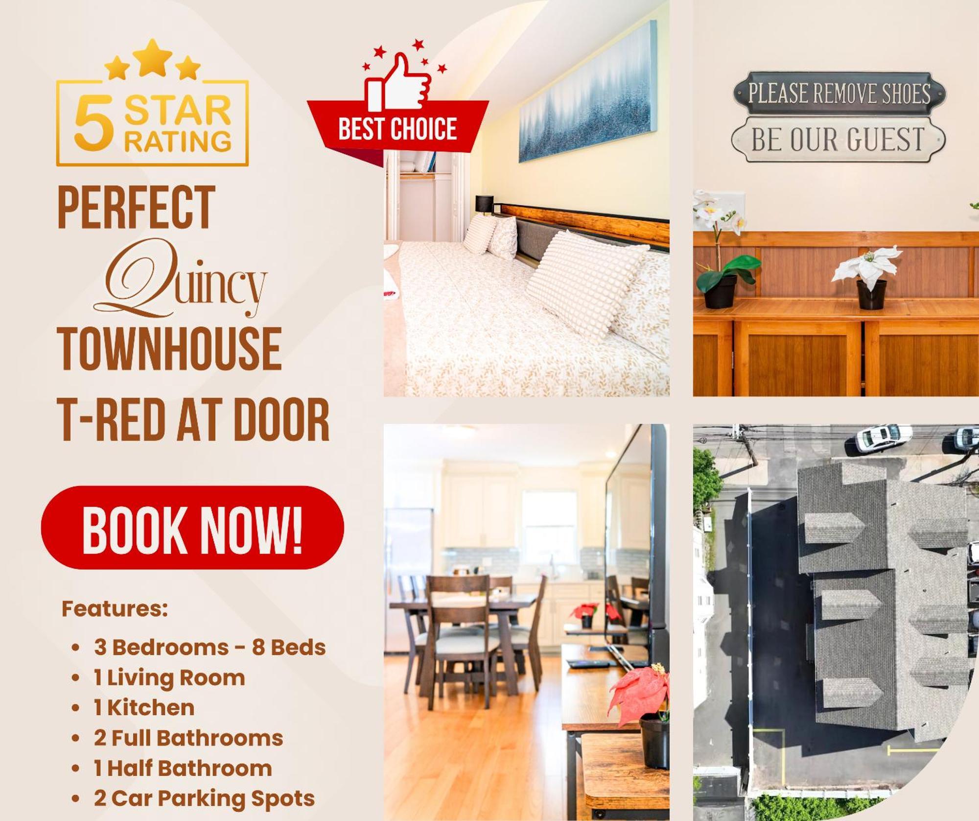 41 - 3Br Quincy - Lovely Townhouse Near Parish Экстерьер фото